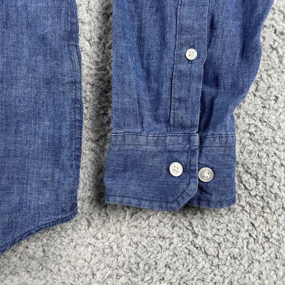 Banana Republic Shirt Mens XL Blue White Plaid‎ Long Sleeve Button Down Casual